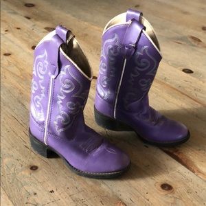Purple old west cowgirl boots size 9